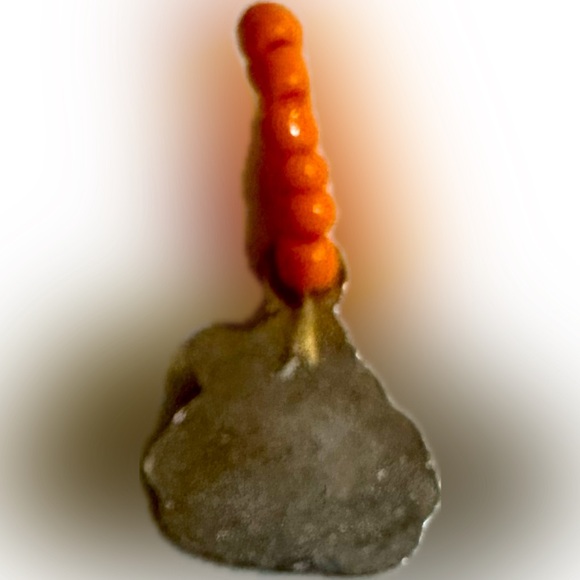 VTG WITCH BEADED RING CHARM HALLOWEEN JEWELRY HANG ON NECKLACE BRACELET CORD .5” - Picture 4 of 11